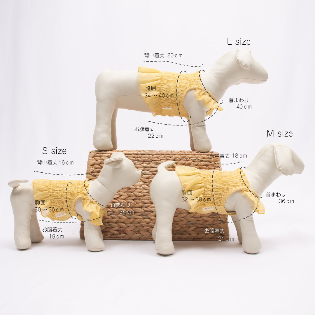 ドット柄シフォンワンピース