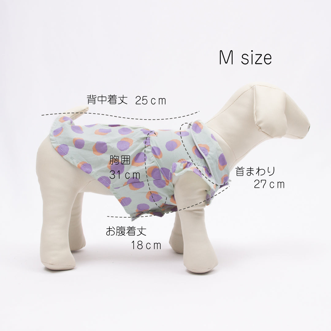 大きなドットのレトロワンピース