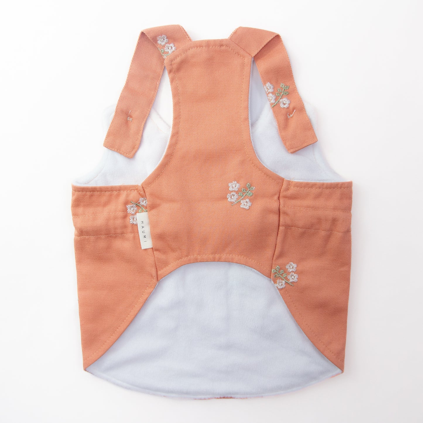 花柄刺繍エプロンワンピース