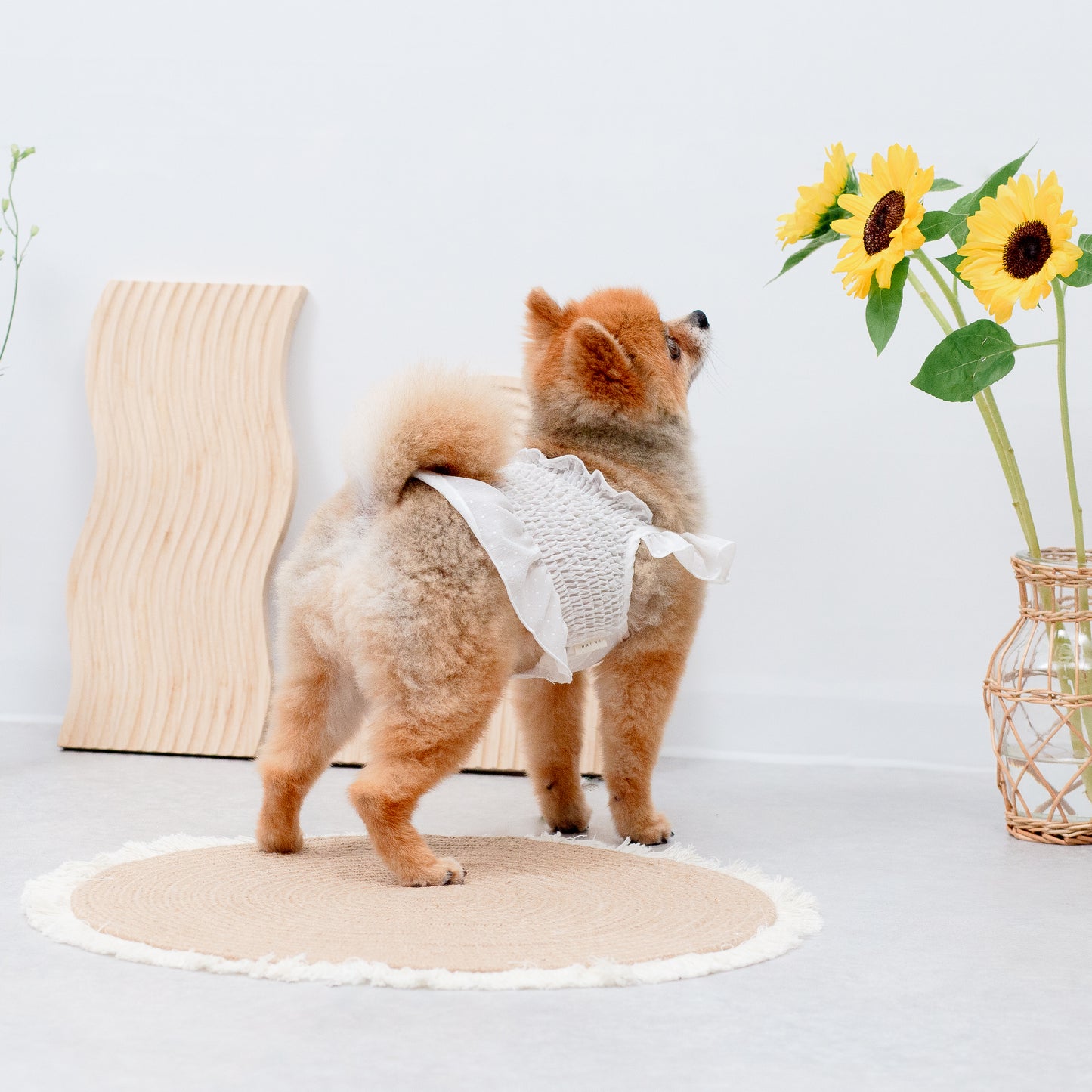 ドット柄シフォンワンピース