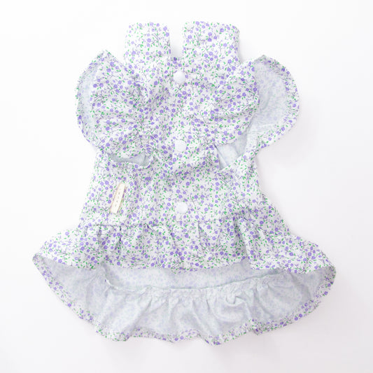 小花柄フリルワンピース