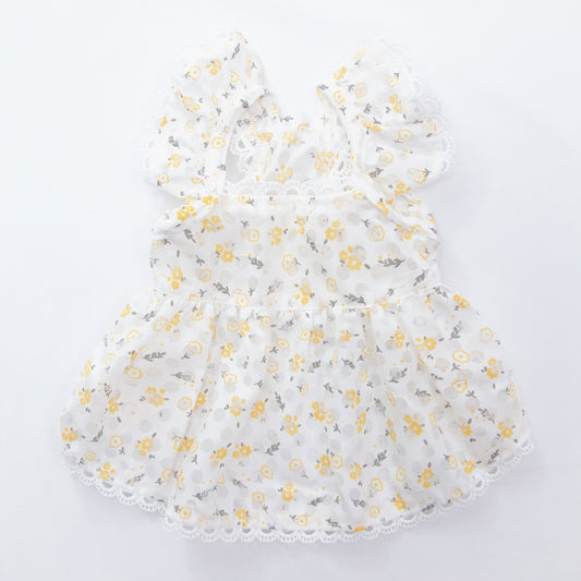 イエローフラワーワンピース