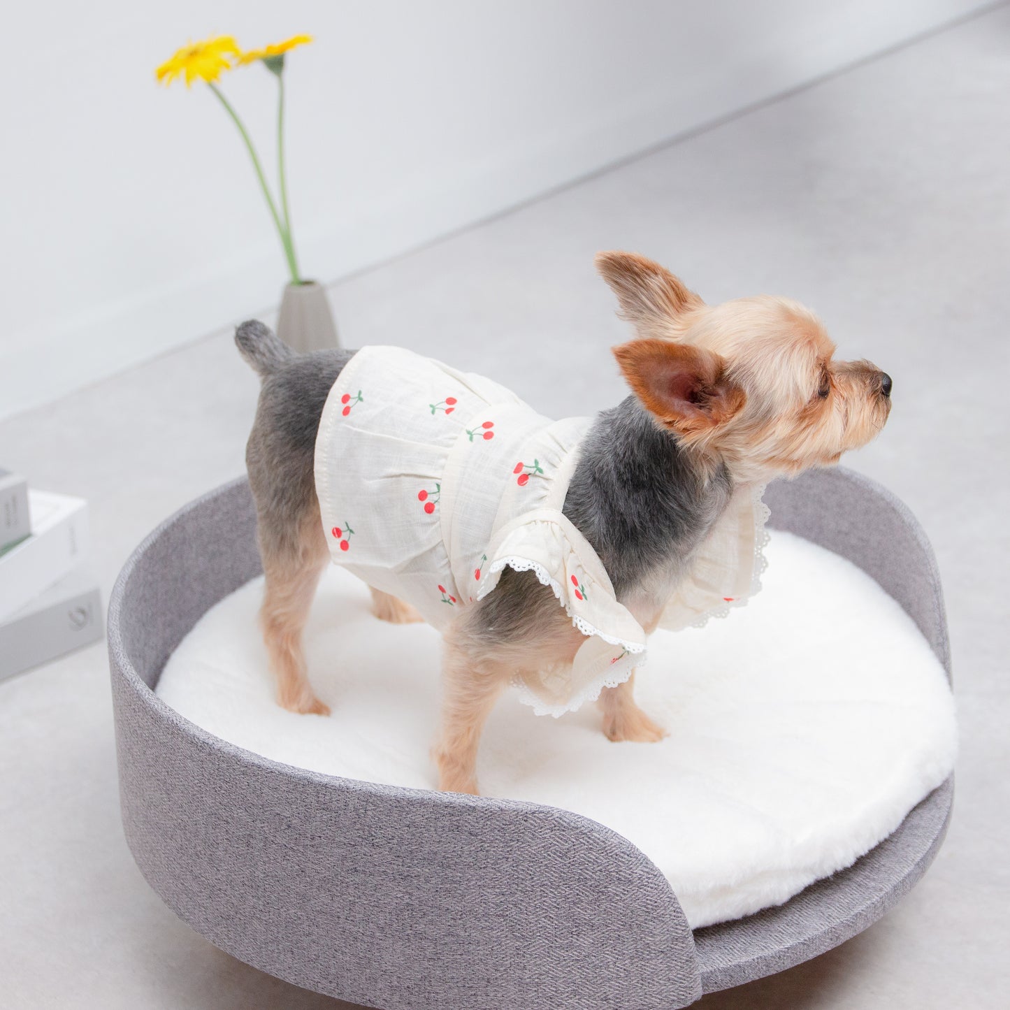 さくらんぼ柄フリルワンピース