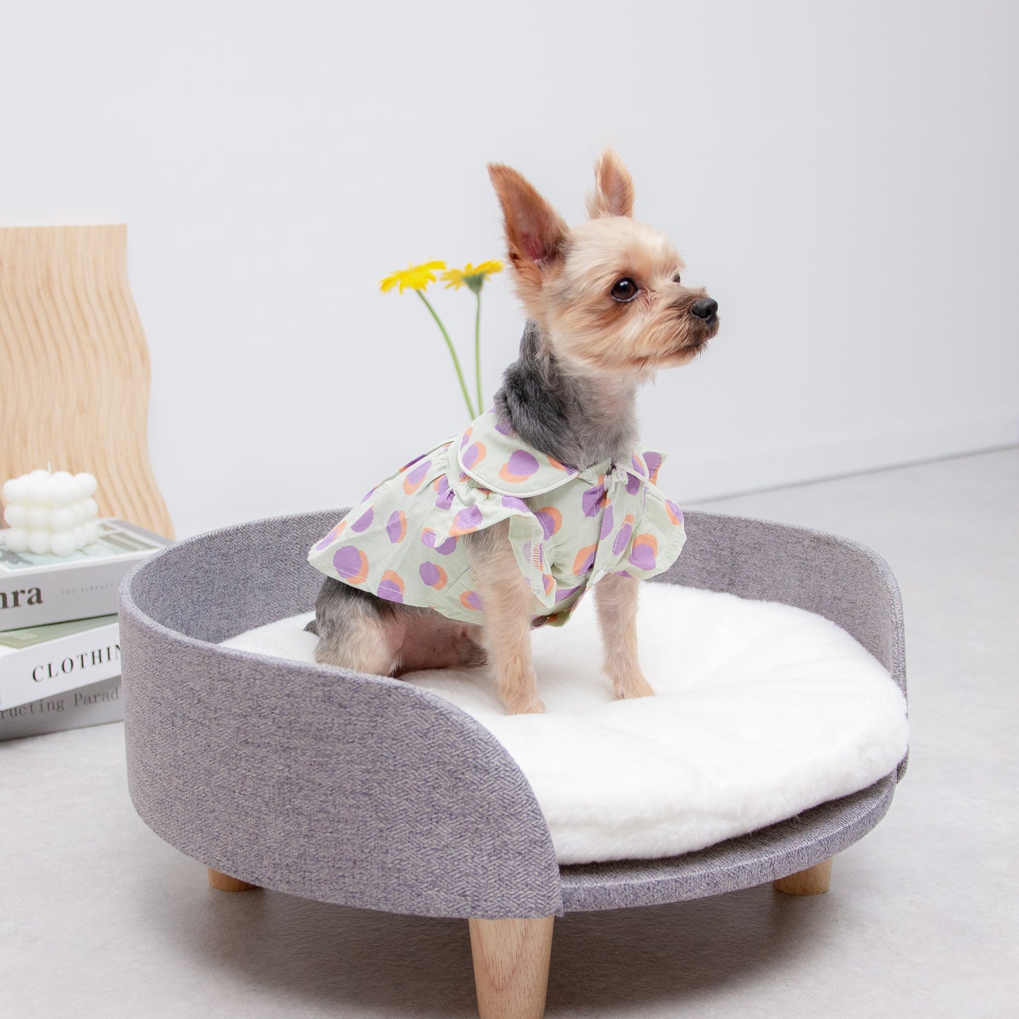 大きなドットのレトロワンピース