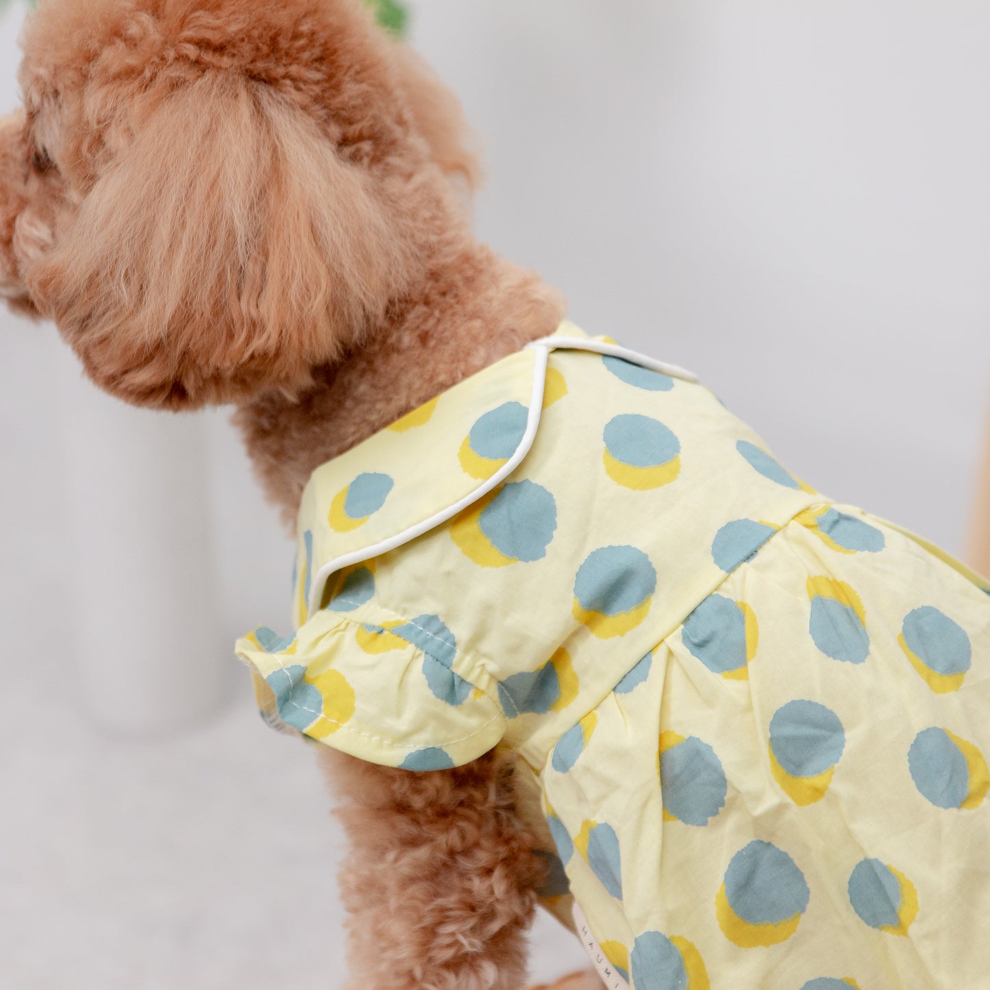 大きなドットのレトロワンピース