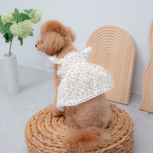 イエローフラワーワンピース