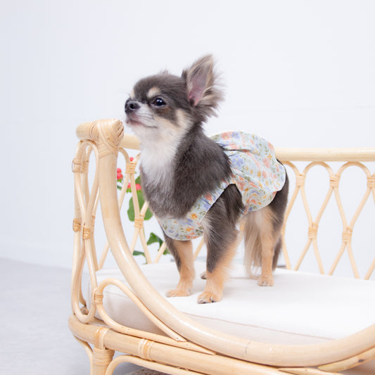 レトロ花柄バルーンワンピ