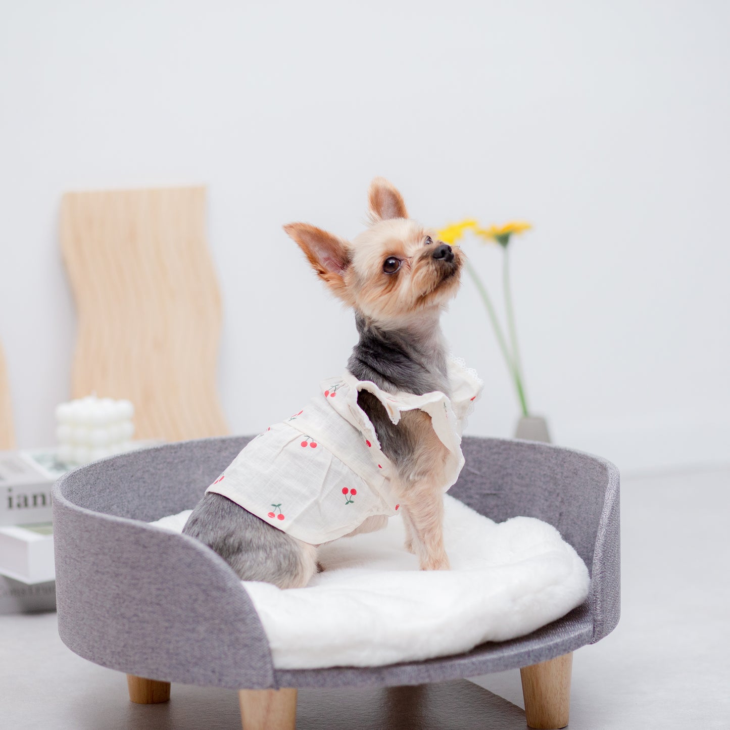 さくらんぼ柄フリルワンピース