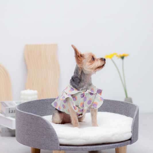 大きなドットのレトロワンピース