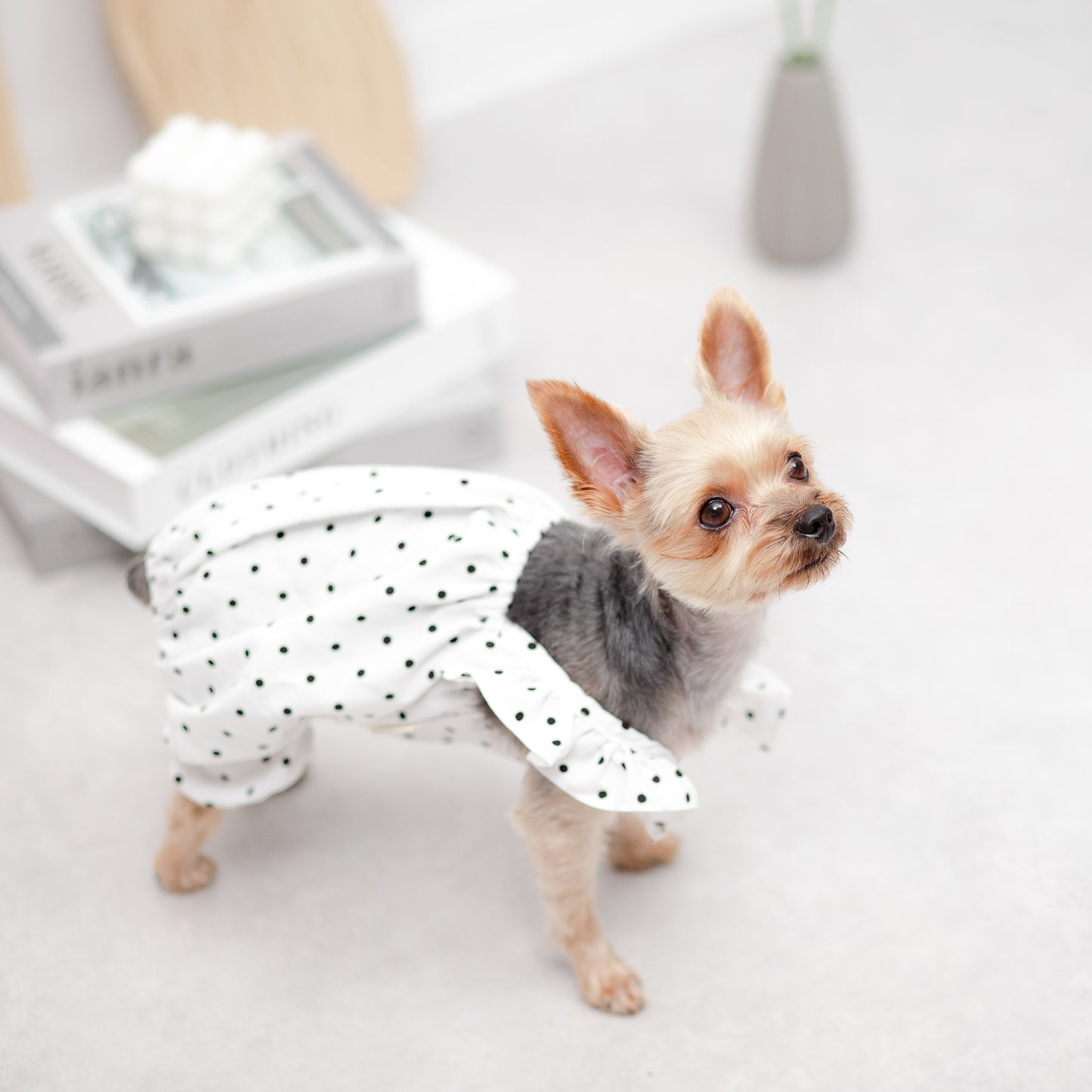 ドット柄バルーンサロペット