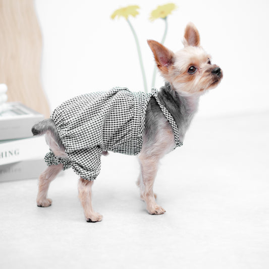 ギンガムチェックサロペット