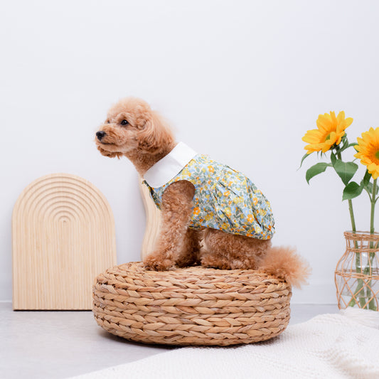 小花柄かぼちゃワンピース