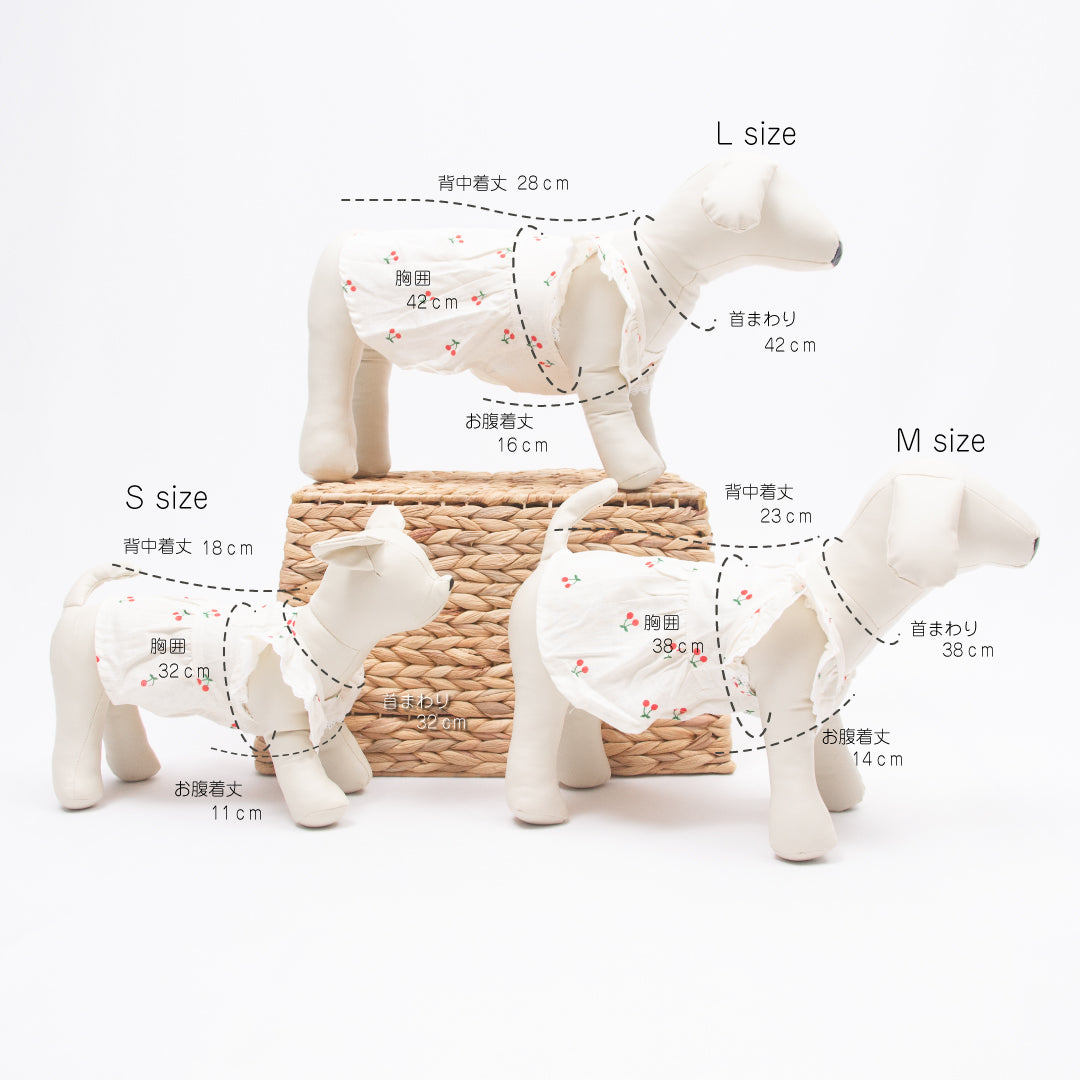 さくらんぼ柄フリルワンピース