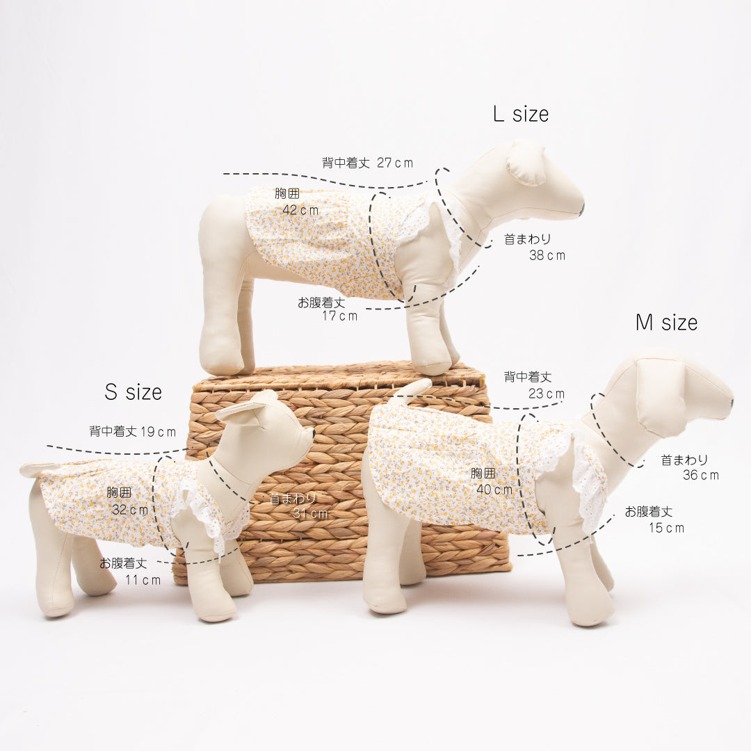 小花柄レースワンピース