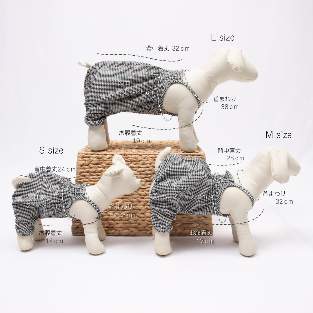 ギンガムチェックサロペット