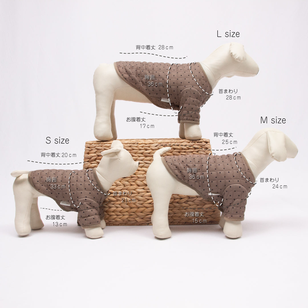 ドット柄キルトアウター