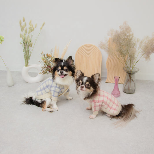 パステルチェックカーディガン