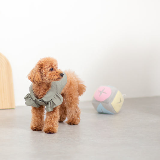 丸襟フラワー刺繍シャツ