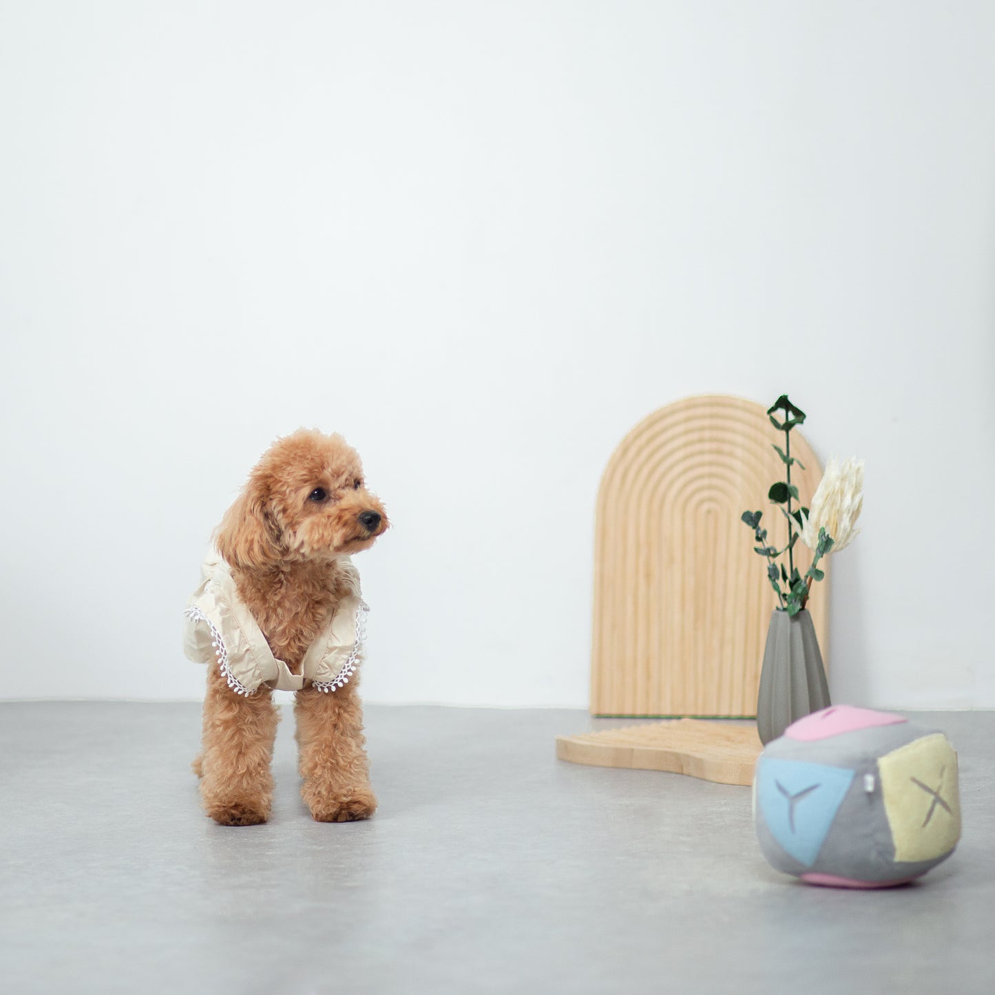 フラワーリネン刺繍ワンピース