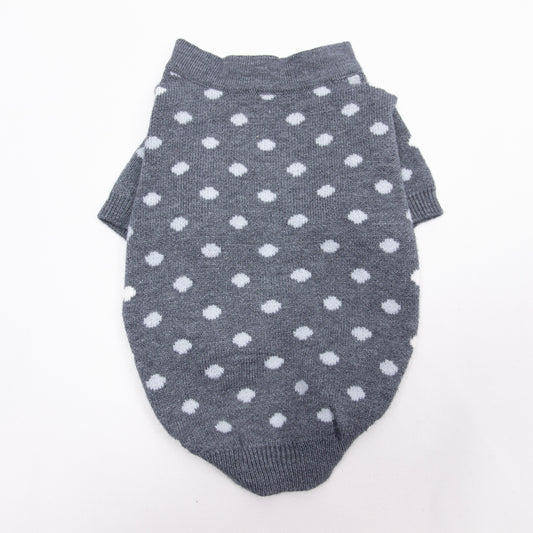 ドット柄ニットカーディガン