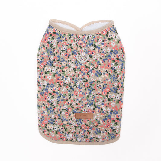 リード金具付き花柄ベスト