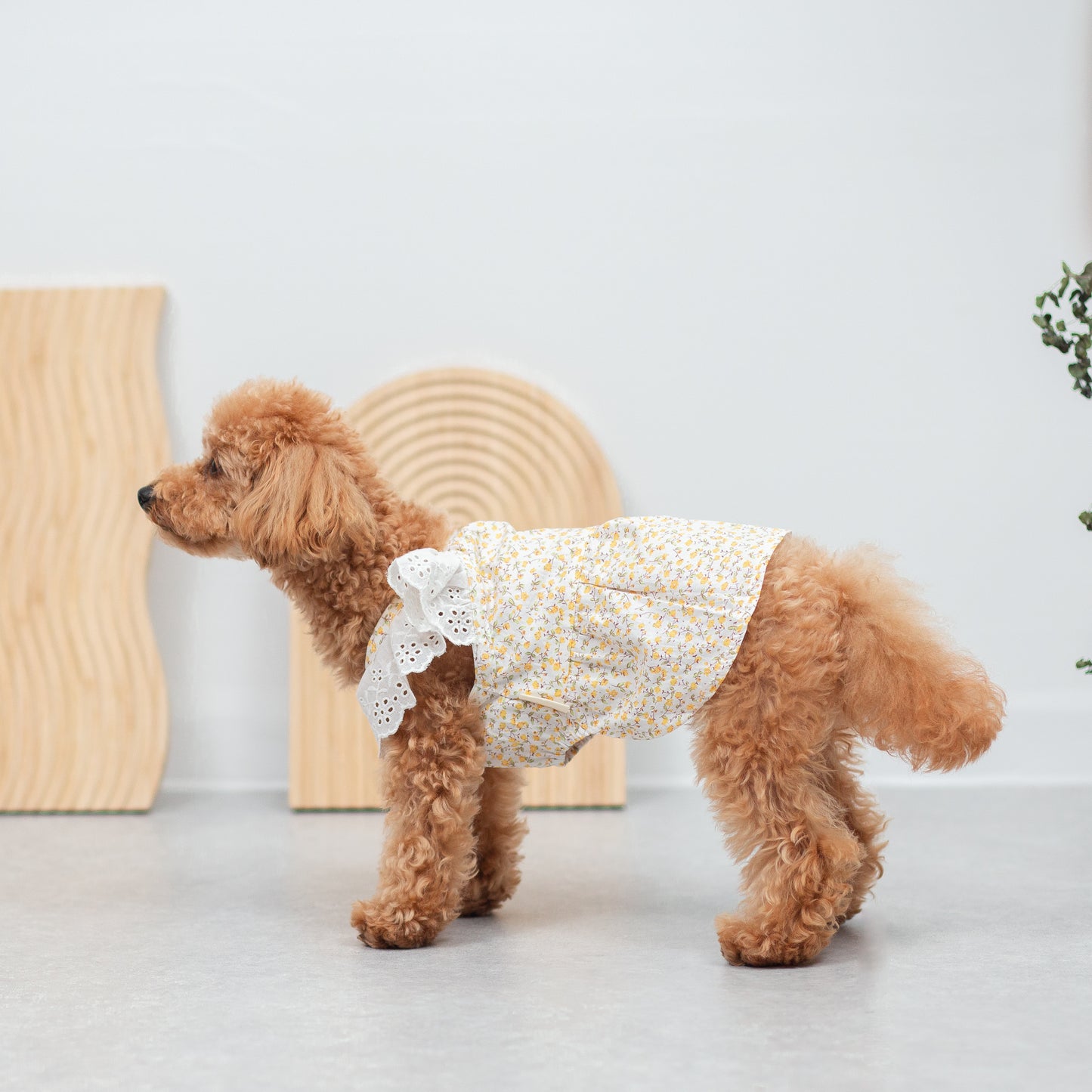 小花柄レースワンピース