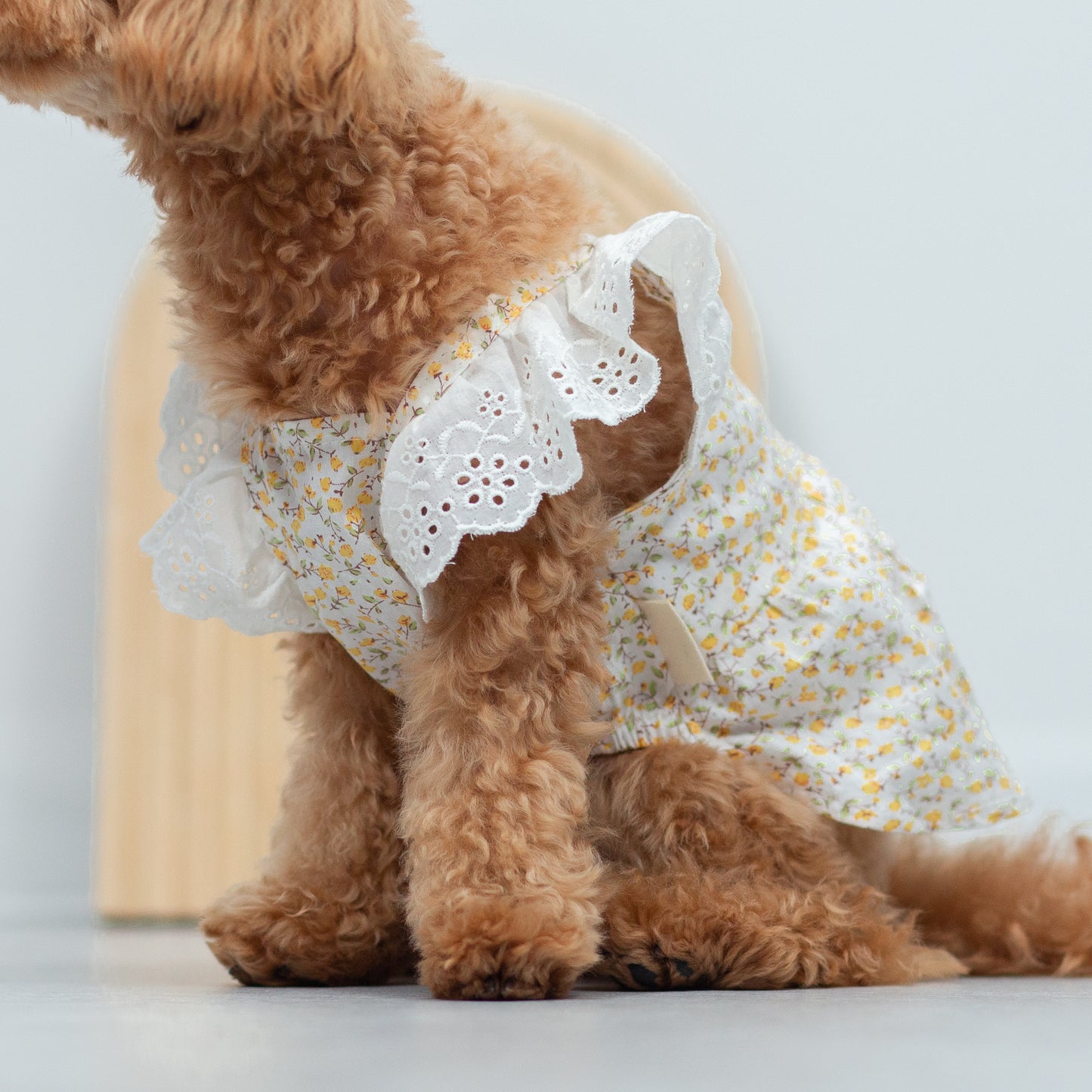 小花柄レースワンピース