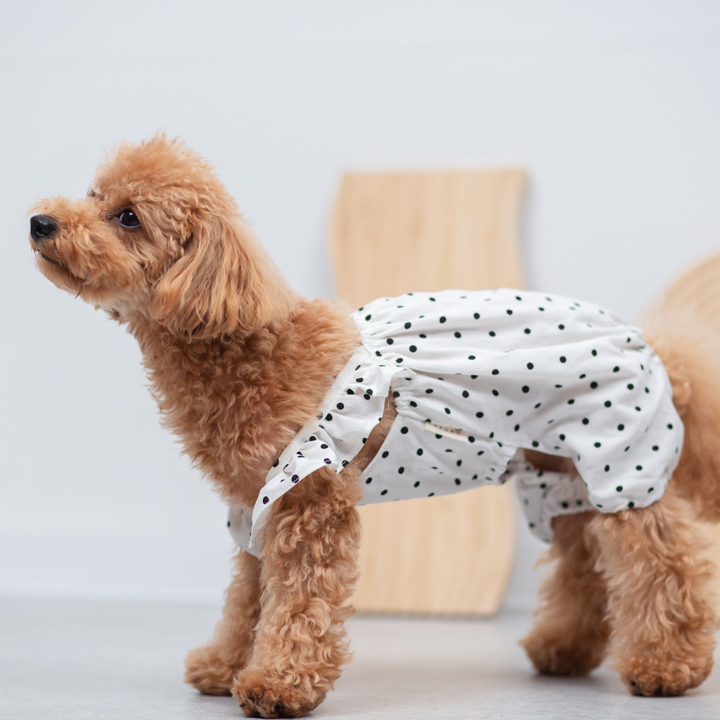 ドット柄バルーンサロペット