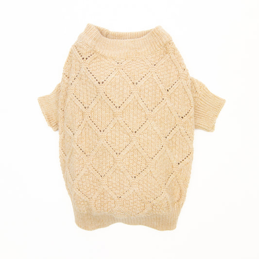 ダイヤ柄ニットセーター