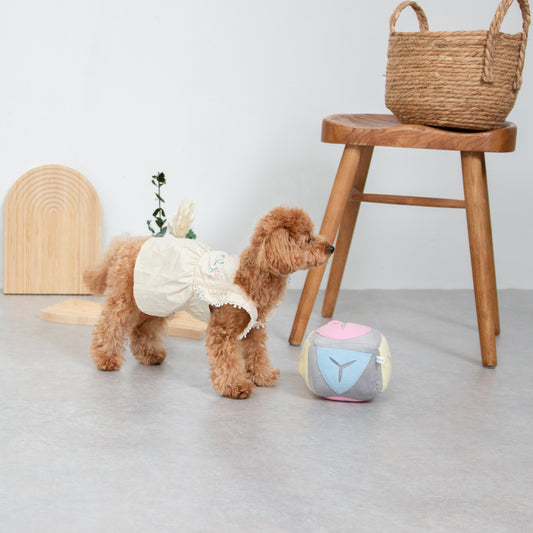 フラワーリネン刺繍ワンピース