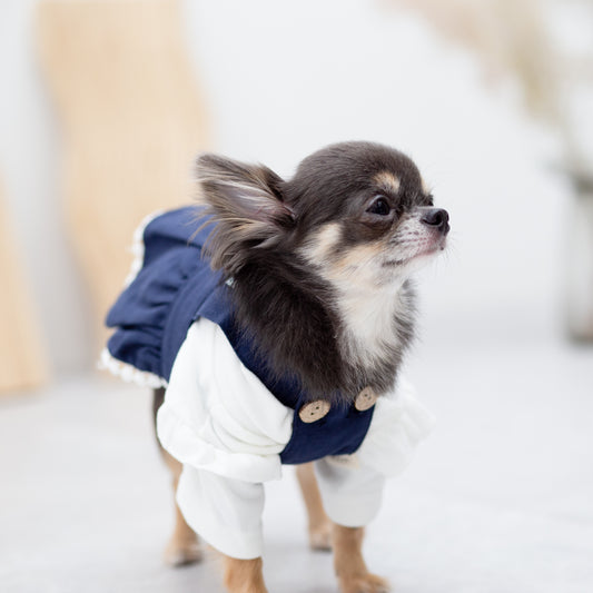 裾レースワンピース