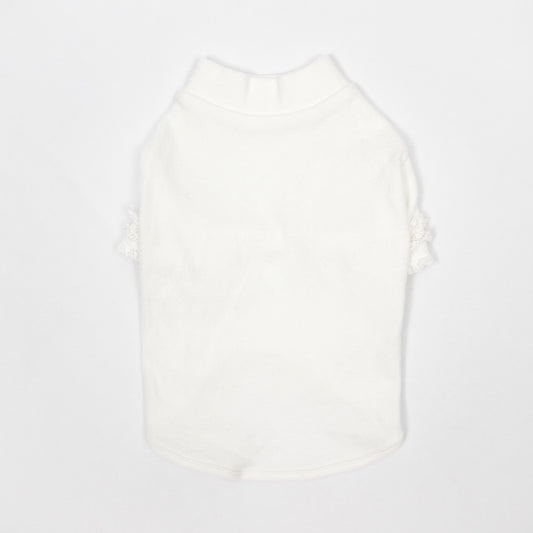 レースフリルカットソー