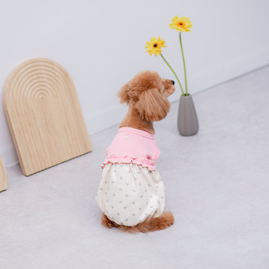 小花柄バルーンワンピース