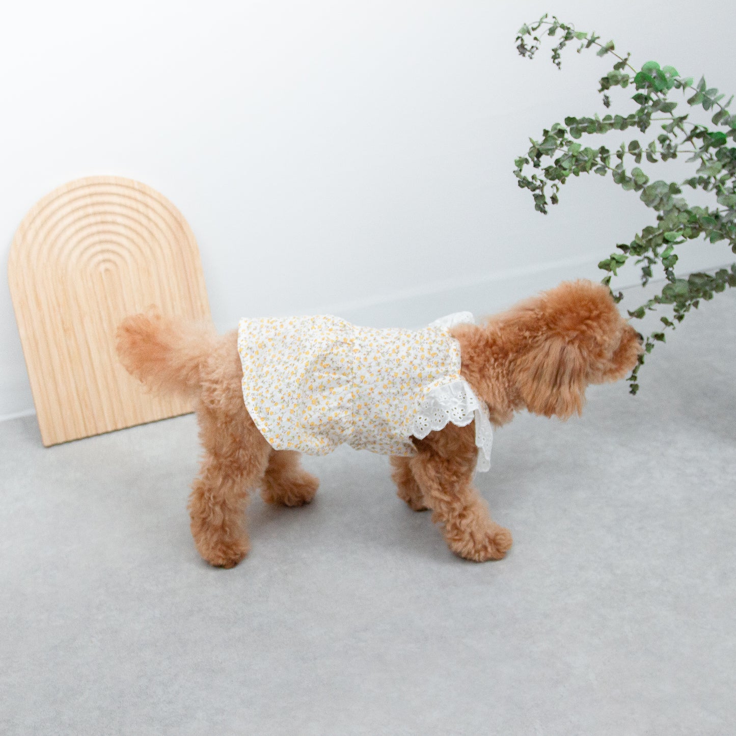 小花柄レースワンピース