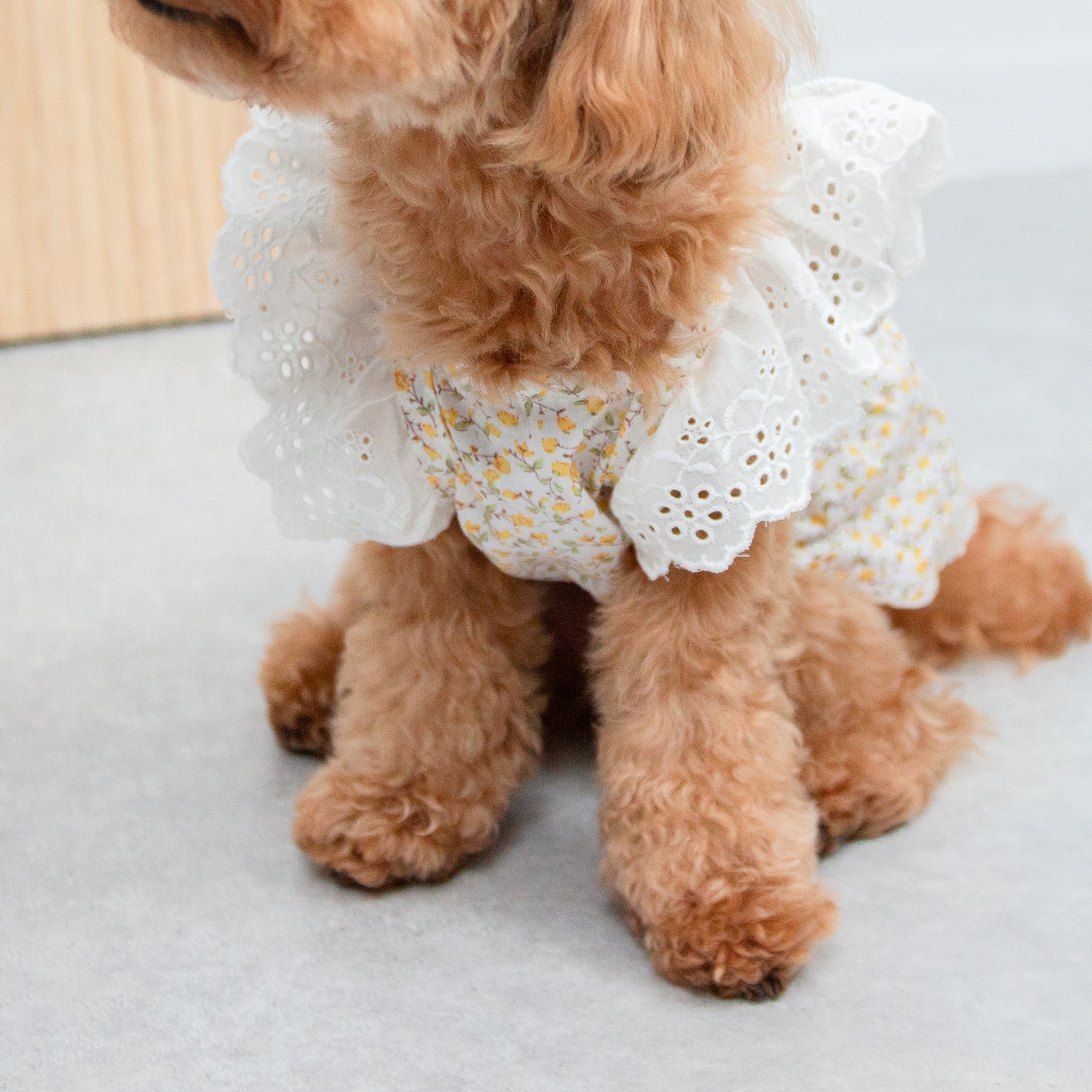 小花柄レースワンピース