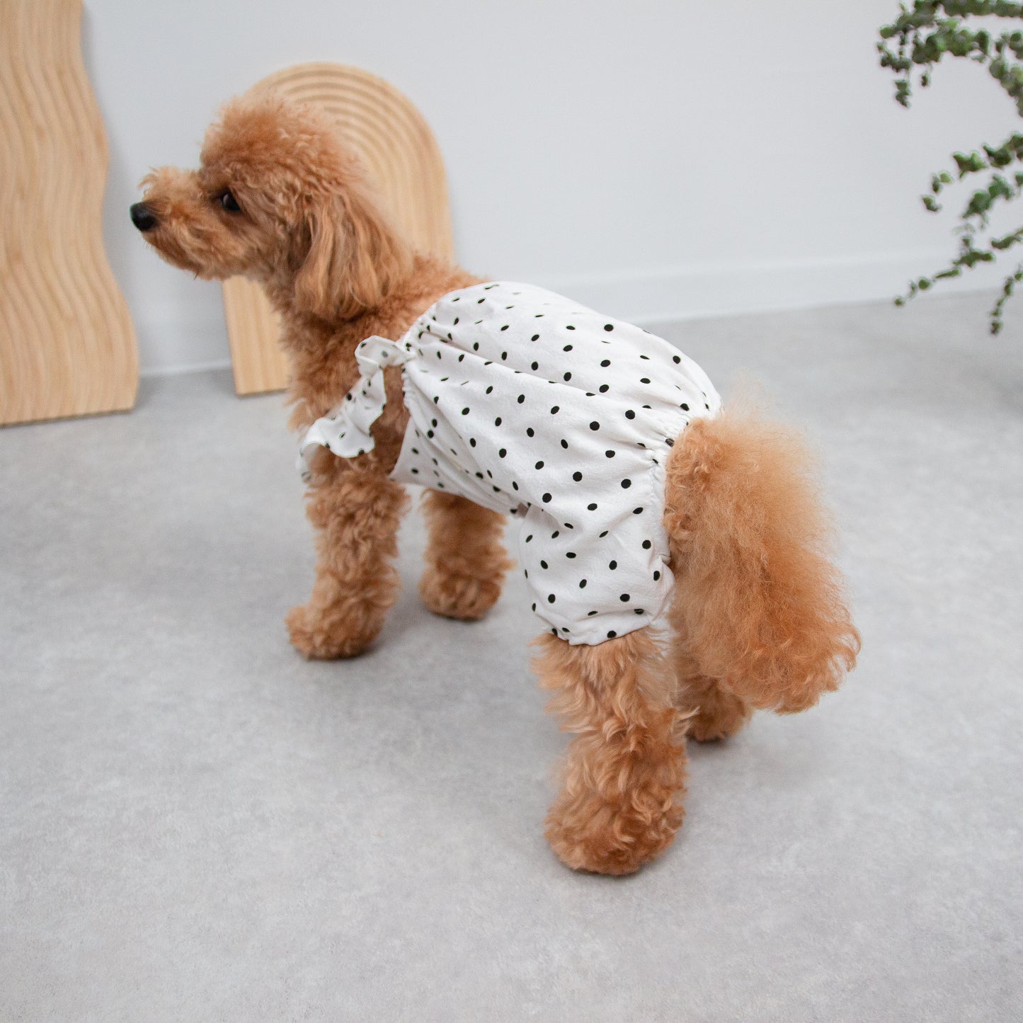 ドット柄バルーンサロペット