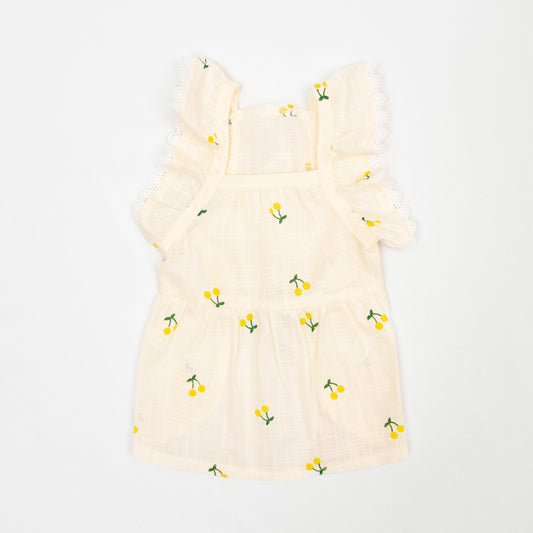 さくらんぼ柄フリルワンピース