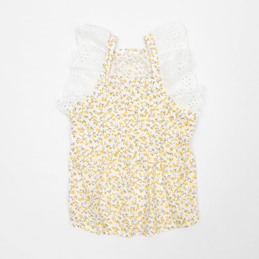 小花柄レースワンピース