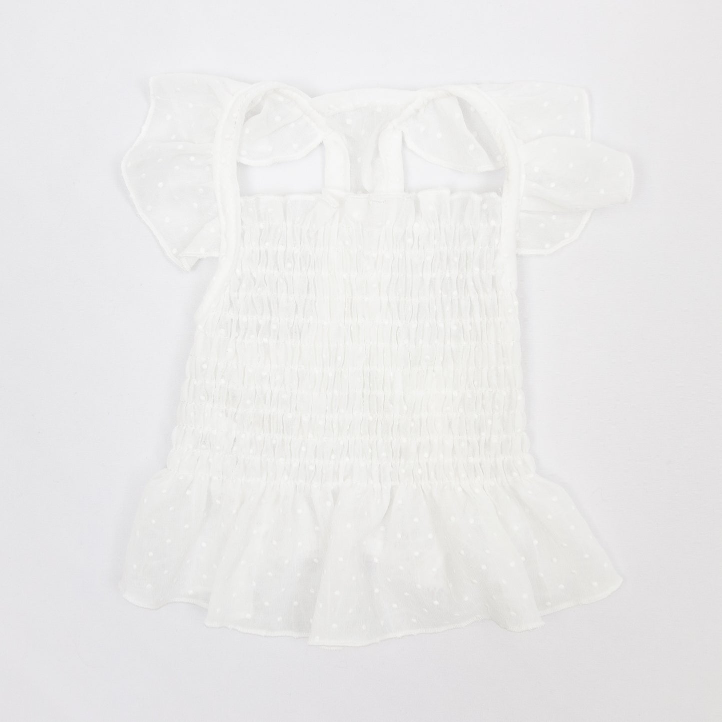 ドット柄シフォンワンピース