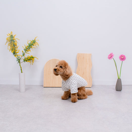 ドット柄キルトアウター