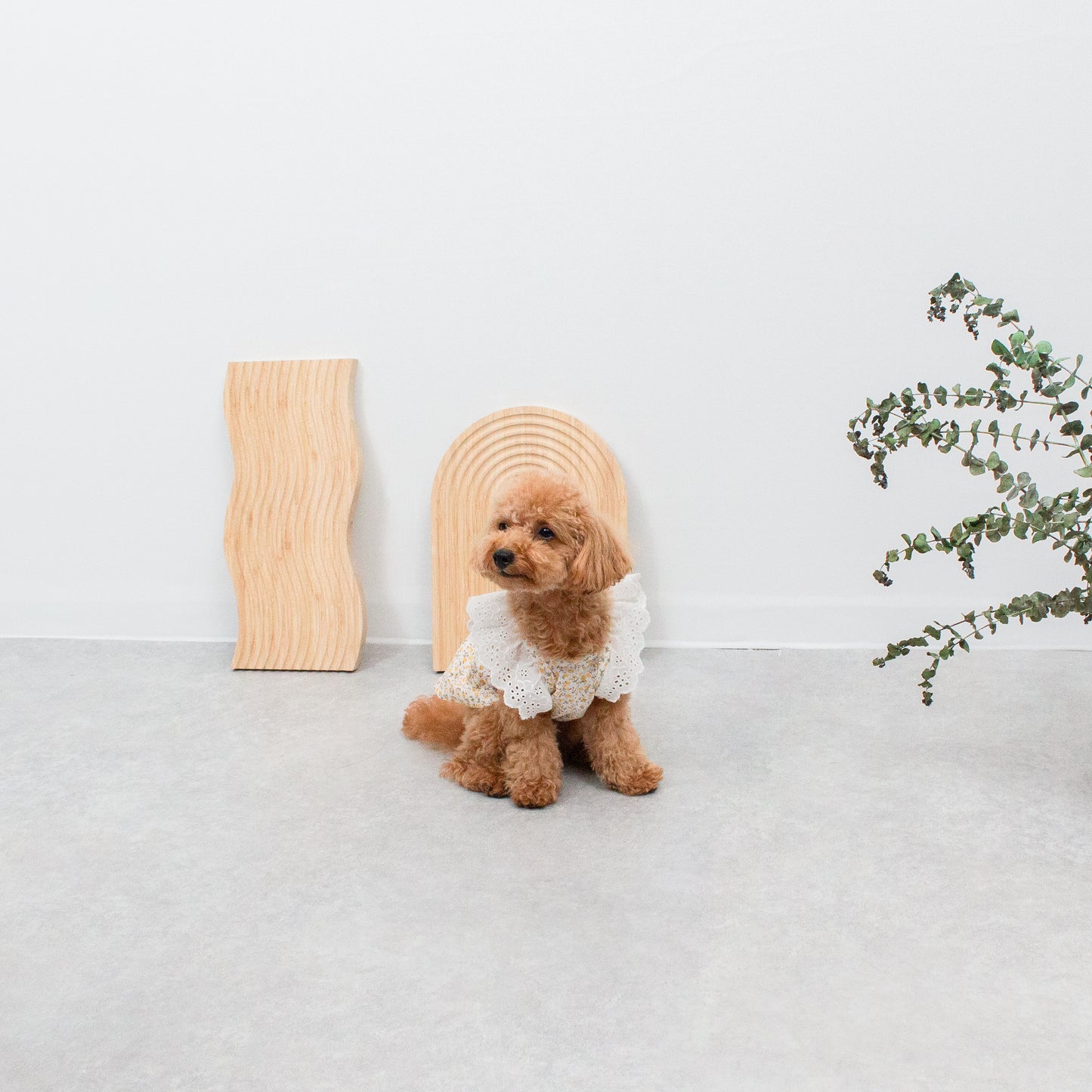 小花柄レースワンピース